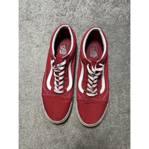 VANS Old Skool Formula One Red Canvas Sneakers Size 12 | Classic Skate Style main image 3